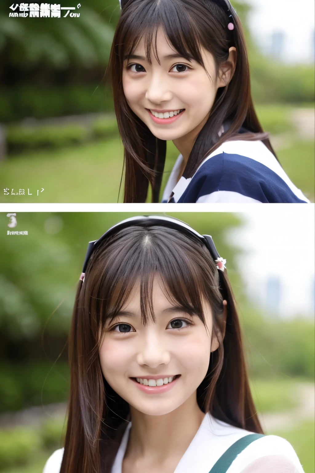 アイドルのようにvery cute、Cute and adorable、Young Faceに見える20歳の少女, Young Face、very cute、A kind smile I feel like I'm about to cry and my eyes are watering with tears、In underwear、Walking on urban sidewalks、Full body portrait、Whole body、 Natural light、Accurate、Anatomically correct、Textured skin、Super detailed、 Attention to detail、highest quality、High resolution、Genuine、realism、RAW Photos、Genuine、masterpiece