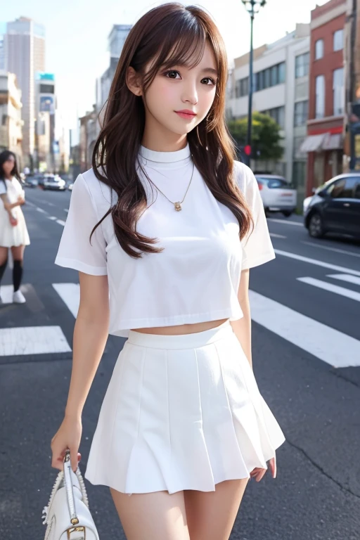 Cute Girls、Idol、pure、White mini skirt