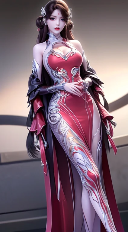 (((Large Breasts、Breast sagging、Low-cut,Cleavage ,Wide hips,)))((Long legs)),Hourglass figure))