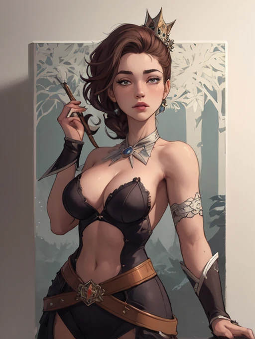 Personagem mulher estilo atompunk Fiona rainha Anna de Arendelle com marcas de guerras Imagem de desenho animado de uma mulher .Ilustra??o estilo desenho animado, estilo de arte dos desenhos animados, estilo de arte dos desenhos animados, digital illustration style, estilo atompunk design de personagens altamente detalhado, arte digital detalhada coragem, Forest fan art, Design de personagens de retrato, beautiful digital illustration, retrato de alta qualidade, Arte em quadrinhos, mulher jovem cabelo com transas lindas . Queen Anna of ArendelleBeautiful lined eyes Medium large bust and wonderful sexy clothes. image expression of sexual desire from waist to head illustration Queen Anne of Arendelle atompunk style Fallout 4 style pose a close-up of a woman with a flower in her hair, obras de arte no estilo de guweiz, extremely detailed digite germe, digite germe. alto detalhe, style digite germe, digite germe. anime illustration, digite germe portrait, even model | digite germe, digite germe and rossdraws playboy 