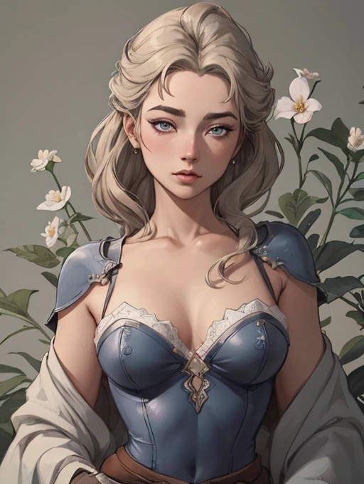 Personagem mulher estilo atompunk Fiona rainha Anna de Arendelle com marcas de guerras Imagem de desenho animado de uma mulher .Ilustra??o estilo desenho animado, estilo de arte dos desenhos animados, estilo de arte dos desenhos animados, digital illustration style, estilo atompunk design de personagens altamente detalhado, arte digital detalhada coragem, Forest fan art, Design de personagens de retrato, beautiful digital illustration, retrato de alta qualidade, Arte em quadrinhos, mulher jovem cabelo com transas lindas . Queen Anna of ArendelleBeautiful lined eyes Medium large bust and wonderful sexy clothes. image expression of sexual desire from waist to head illustration Queen Anne of Arendelle atompunk style Fallout 4 style pose a close-up of a woman with a flower in her hair, obras de arte no estilo de guweiz, extremely detailed digite germe, digite germe. alto detalhe, style digite germe, digite germe. anime illustration, digite germe portrait, even model | digite germe, digite germe and rossdraws playboy