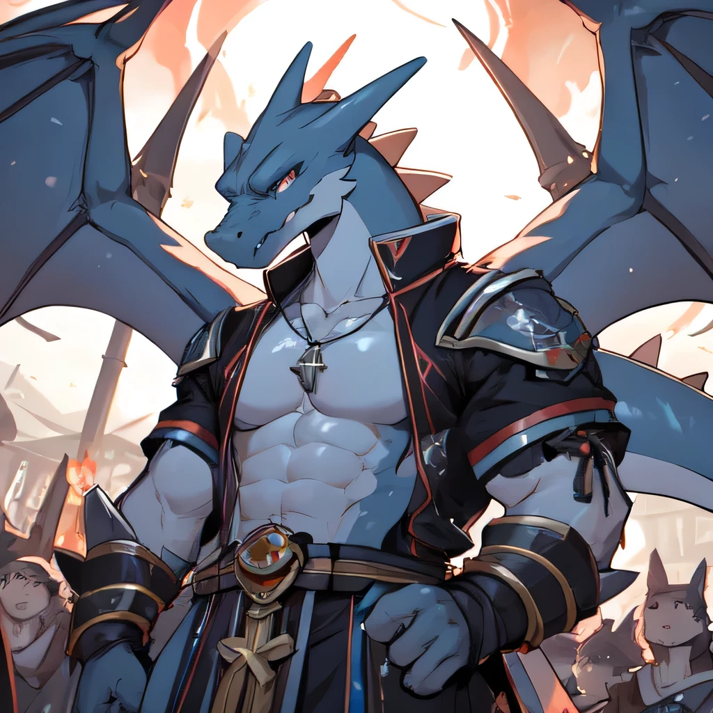 Mega Charizard X Thin macho dark blueを
priest clothin one person