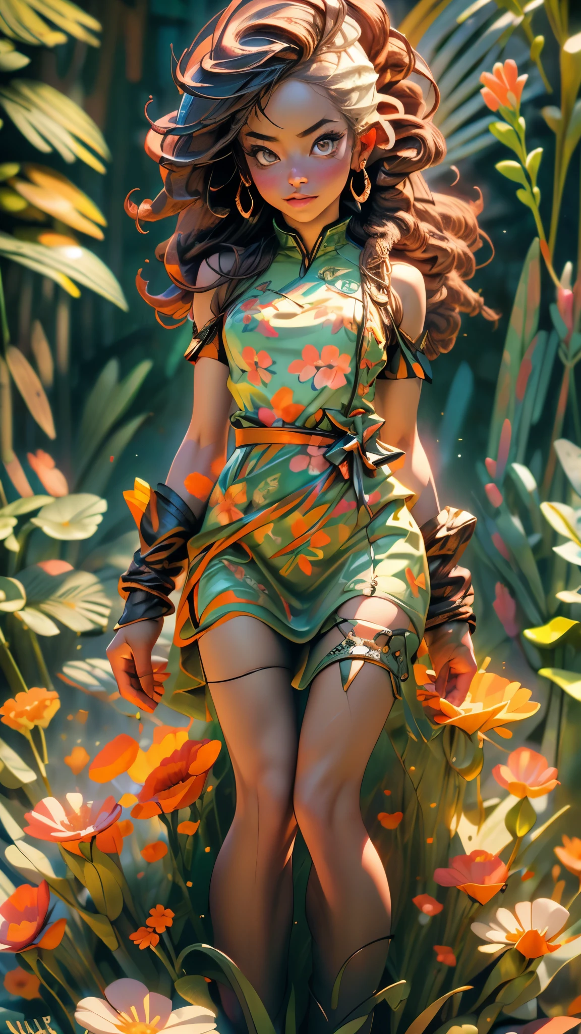 (best quality,4k,8k,highres,masterpiece:1.2),ultra-detailed,(best quality,realistic:1.2), kiranoir, lovely woman,field of poppy flowers,sheer yellow floral print summer dress, dreadlocks, sunset,play,joy,beauty,harmony,portrait,soft lighting,vibrant colors, HDR, 8k, absurdres, cinestill 800, sharp focus, add_detail:2, Ultra HD | | | ((Fullbody-shot)) add_detail:2 (1woman, solo)