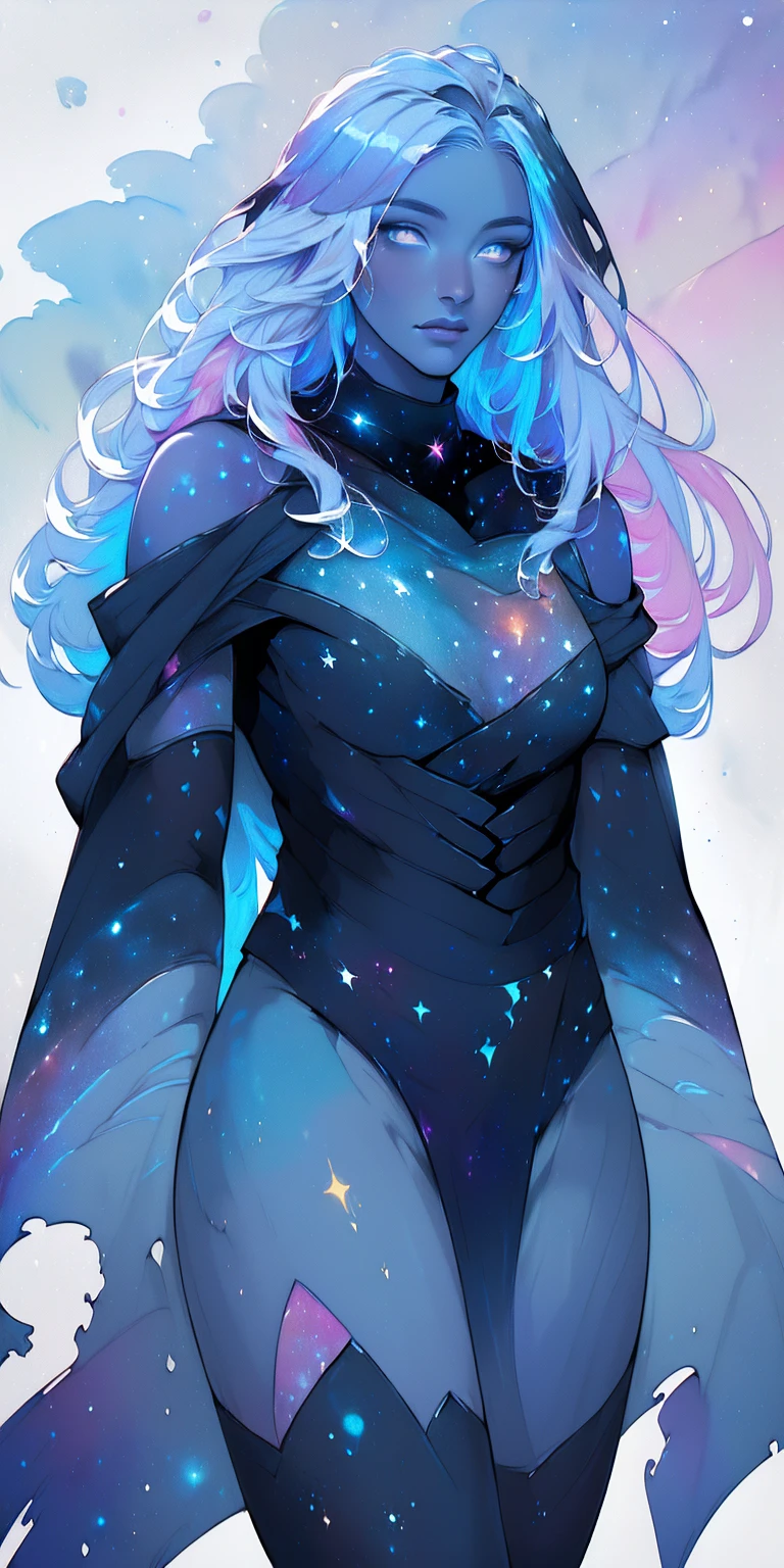 (La mejor calidad,A high resolution,Ultra - detallado,actual) big tit bimbo, tits showing, tits out, breasts showing, highest quality, (perfect face:1.1, (high detail)1.1, sweet stardust vampire , long soft white hair, opal eyes, perfectly drawn face, black dress, stars detailed background, prismatic lighting, glitter, whole bod., Very sexy, walking, holding a crystal star in her hands, backwards, looking back, (ojos hermosos azules :1.4), (perfect anatomy:1.4), (dedos detailed)