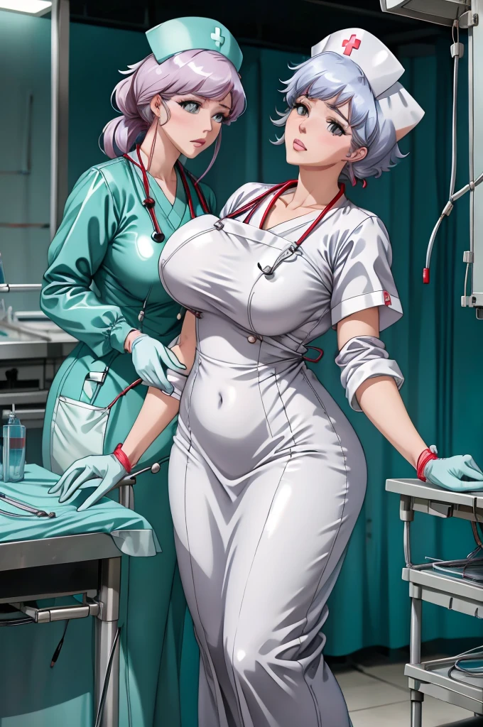 nurse uniform,hospital, latex nurse suit,nurses,busty,elbow gloves,labcoat,blonde hair woman,red eyes , gigantic ,medical instruments,asian nurse,two nurses,speculum,examination room,oversize ,big ass ,strap on, lay on table ,legs spreaded,giving birth,gyno chair , dentist,Milf,latex,red uniform,oversize breasts