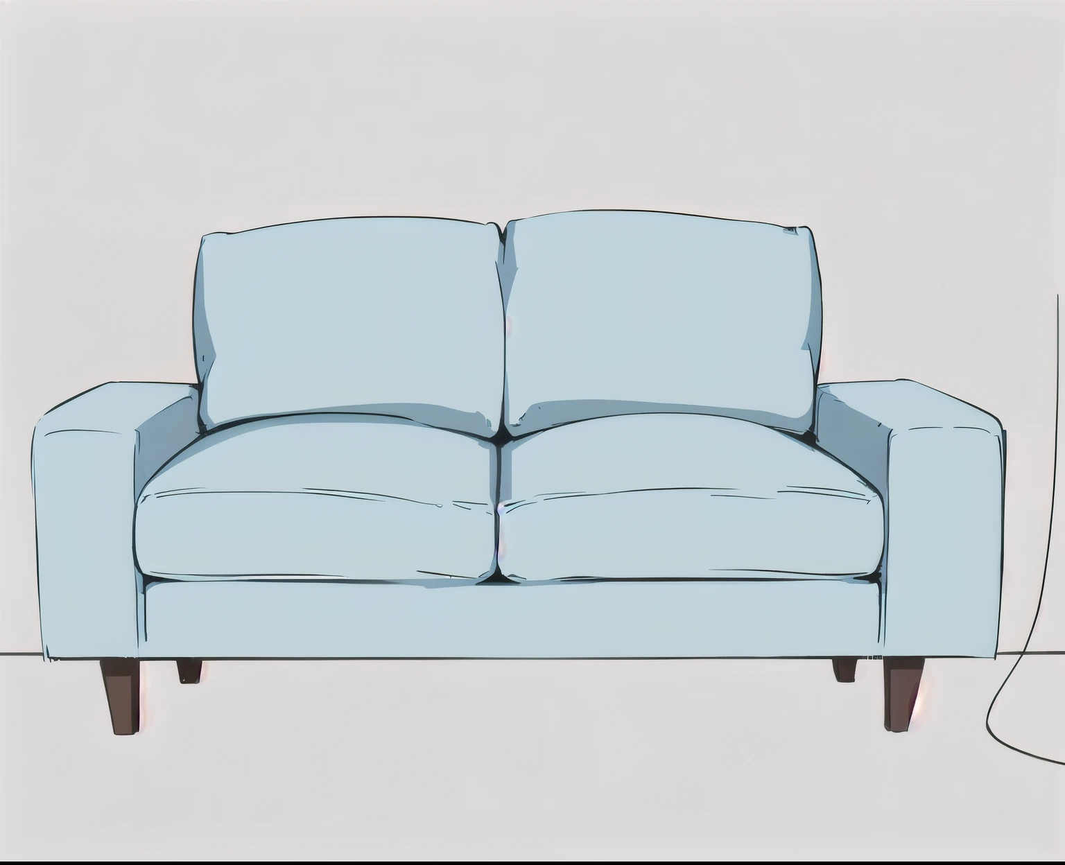 light blue　Sofa only　anime