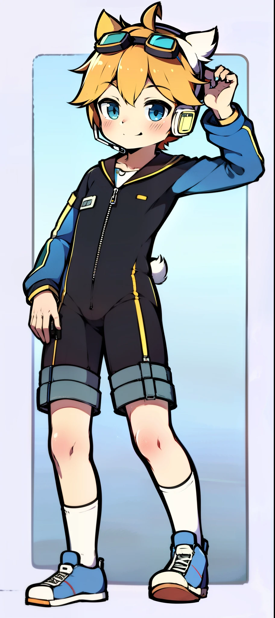 Second dimension boy ager,Bodysuit,Rabbit ears,Cow ears,Put the headphones on your head,stand up,goggles,sports shoes,Slim,Sailor collar,White knee socks,Leg ring,cute,happy,zipper,strap