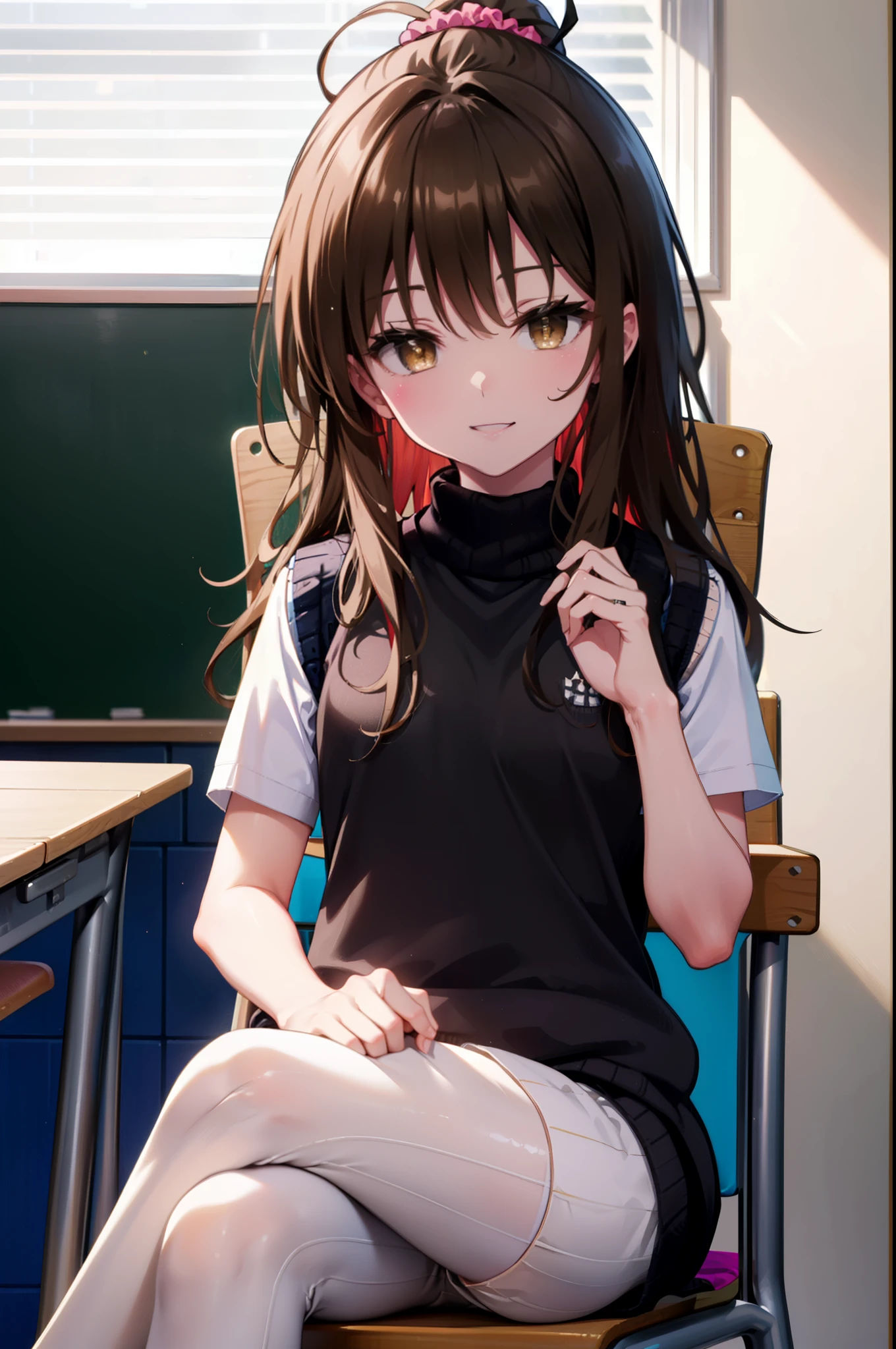 nsfw,alone, (One girl), Elementary school girl,8-year-old, (naked), 全naked、 sexy, (Cowboy Shot),  ((Put your arms behind your head)), classroom, With a girl：Her hair is long and black, Her face is round and cute。It&#39;s below the knee,The girl had a surprised look on her face, Joy and emotion.、With eyes wide open, Open your mouth, Tears were reddening her cheeks, The cheeks and hands are drawn large., Black Hair, Low twin tails, (Are standing),(Shy, Embarrassing),((pussy,Female organ,Pussy)),from below,((sweat,Wet,sweaty)),