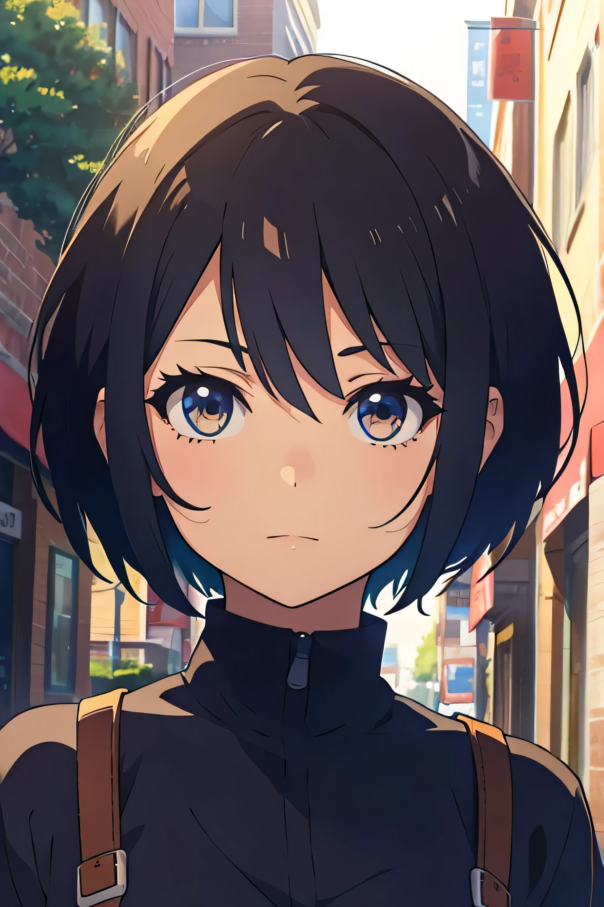 short hair anime girl