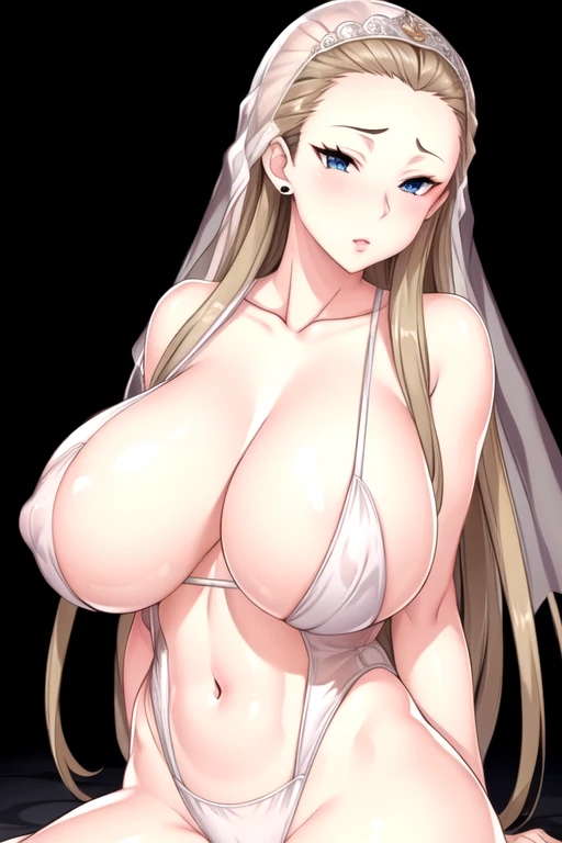 Full body picture, cleveage,clavicle,Bare shoulders, earrings, Jewelry, Blonde Hair, blue Eye,Bangs,long hair, 1 girl, 20 years,Young women,beautiful Finger,beautiful long legs,beautiful body,beautiful Nose,beautiful character design, perfect Eye, perfect Face,expressive Eye,Perfect balance, looking at the audience,(Focus on her Face),Shut up, (Innocent_Large target_Eye:1.0),Light_Smile, Official Art,Extremely detailed CG unity 8k wallpaper, Perfect lighting,rich and colorful, bright_front_Face_Lighting,有Light澤的皮膚, (masterpiece:1.0),(the best_quality:1.0), Ultra-high resolution,4k,Extremely detailed, photography, 8K, HDR, High resolution, absurd:1.2, Kodak Portrait 400, Film Grain, Blurred background, Bokeh:1.2, 镜头Light晕, (energetic_color:1.2),Professional photographer, (beautiful,Large target_breast:1.4), (beautiful_Face:1.5),(narrow_waist),full body, lingerie, bra, underwear, bride, wedding dress, veil