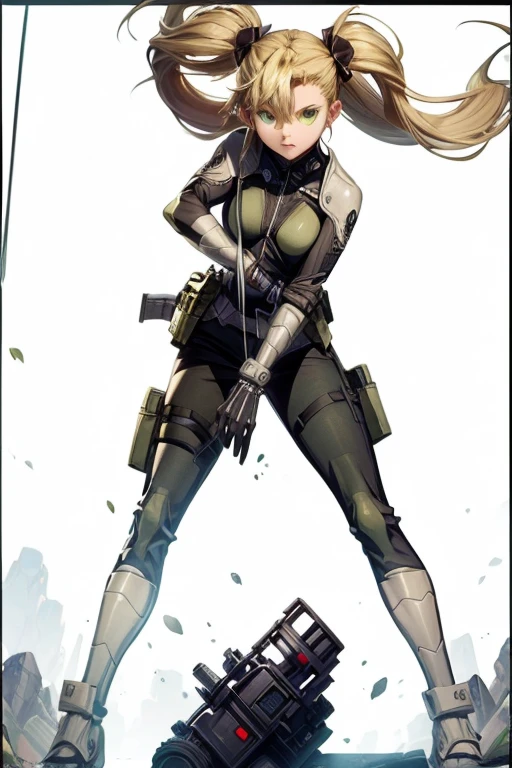 personagem de anime com cabelos loiros e olhos verdes posando em uma sala, garota soldado mecanizada, anya from the spy family x, detalhes finos. linha de frente das ******s, from linha de frente das ******s, artgerm extremamente detalhado, android heroine, estilo artgerm, linda garota ciborgue, perfect android girl, trends on artstation pixiv, arte oficial altamente detalhada, Cammy