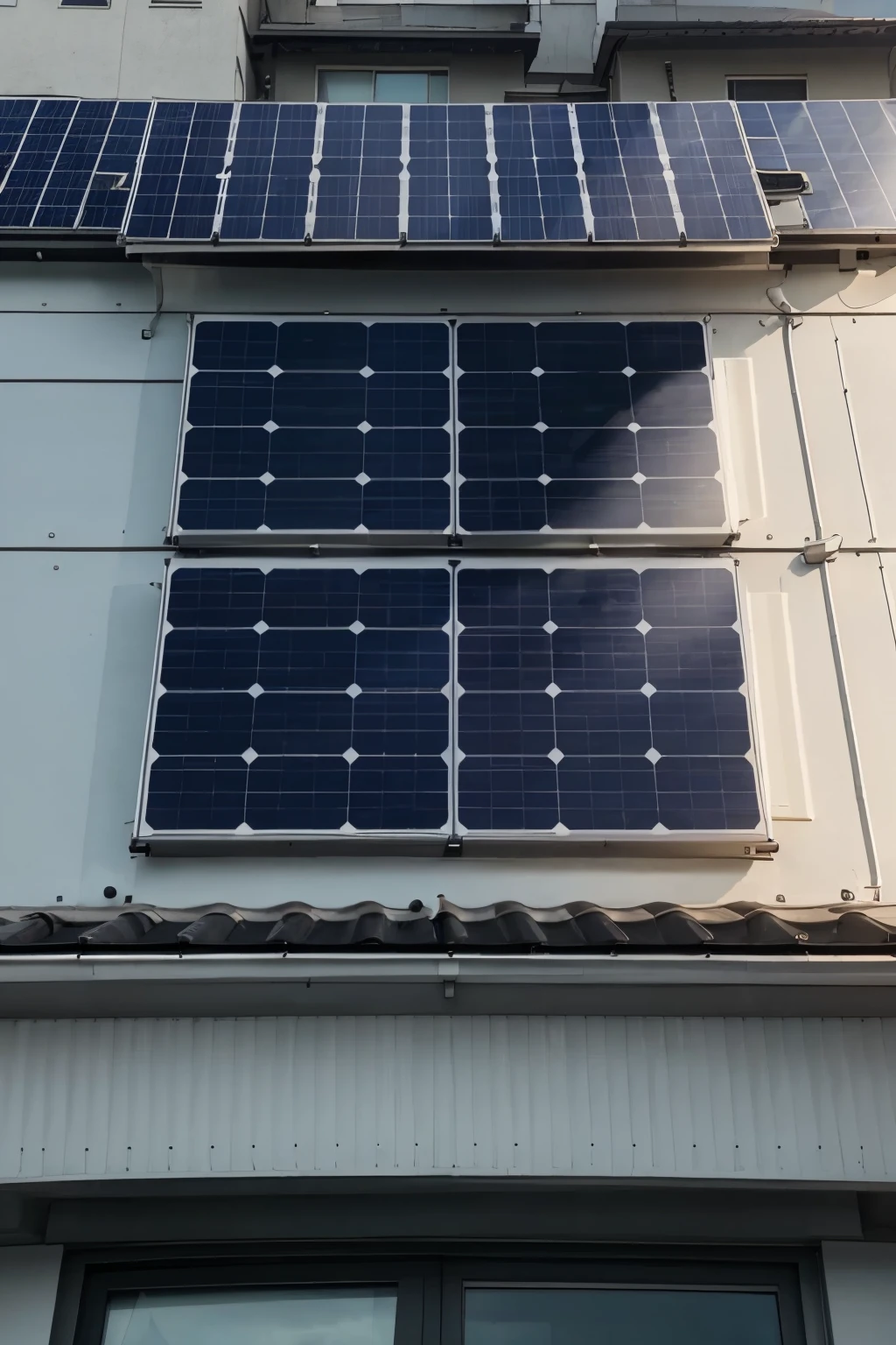 can you set up this type of solar panel on the top of the building image i sent you before 