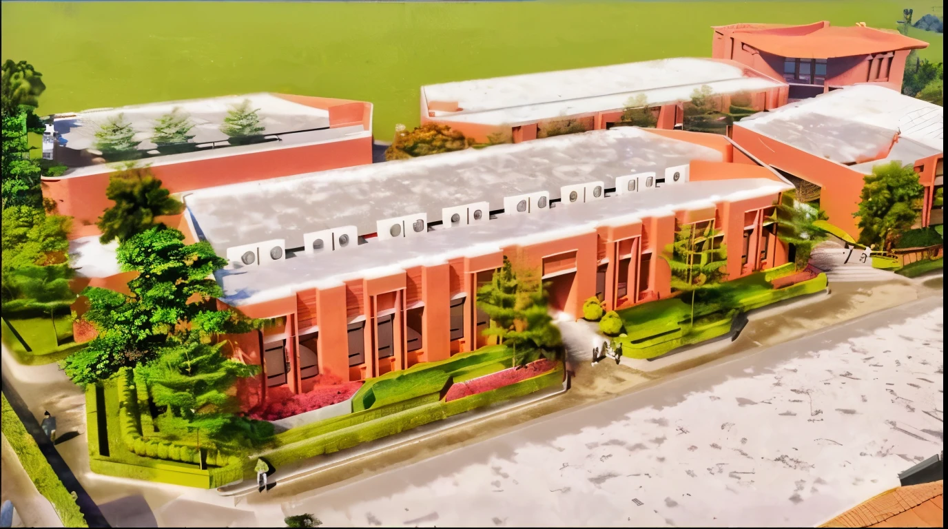set up solar panels nowadays we use on top of the building in this image. install solar and make it like real