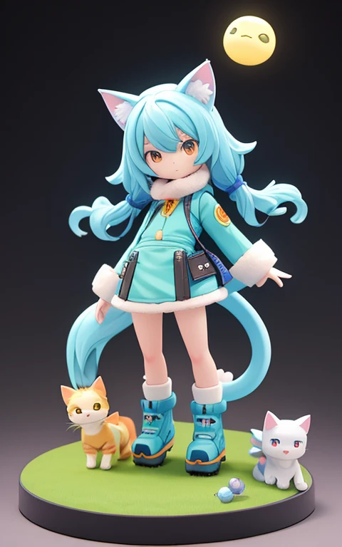 At Comic-Con，Anthropomorphic cats visit exhibitions，有許多不同類型的玩具figure，Nendoroid 3D，anime statue，玩具figure，q posket，Funny company anime style，動漫動作figure，silicone man，Silicone statue，Styled for Nendoroid，figure、 動漫figure、action figurine toys、矽膠材質雕像

animal illustrations,mixed species,different kinds of animals,various species,diverse animals,digimon evolution，Ultimate Evolution，perfect body，ultimate body，horse，There is personification，digimon evolution，Ultimate Evolution，perfect body，ultimate body，UFO，有horse，There is personification，有Cat lady

貓耳娘與許多動物的合照，animal illustrations,mixed species,different kinds of animals,various species,diverse animals,digimon evolution，Ultimate Evolution，perfect body，ultimate body，horse，There is personification，digimon evolution，Ultimate Evolution，perfect body，ultimate body，UFO，There is personification，Cat lady，cat ears women\(Lovely,Kawaii,）rest ,quality\(masterpiece,high resolution,top-quality,top-quality real texture skin,提high resolution,RAW photos,Best quality,Very detailed\)