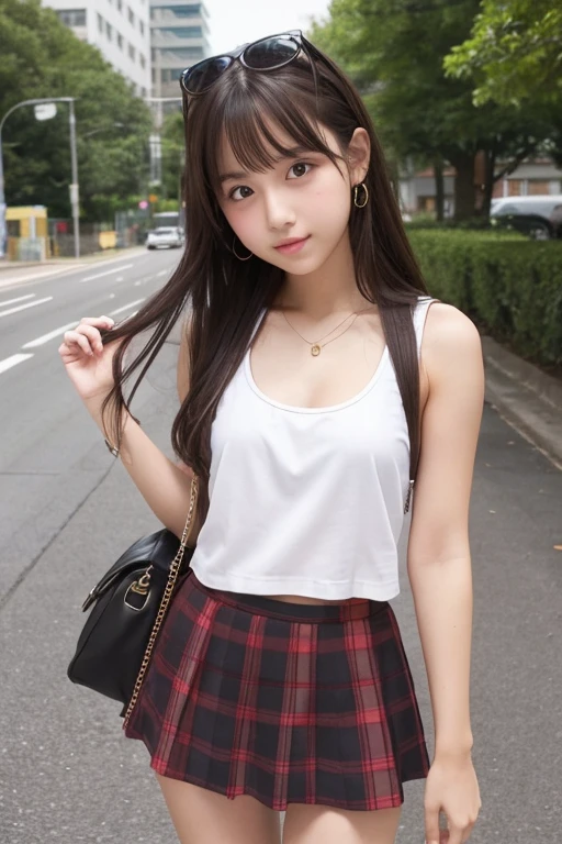 Cute Girls、high school girl、Tank top、mini skirt