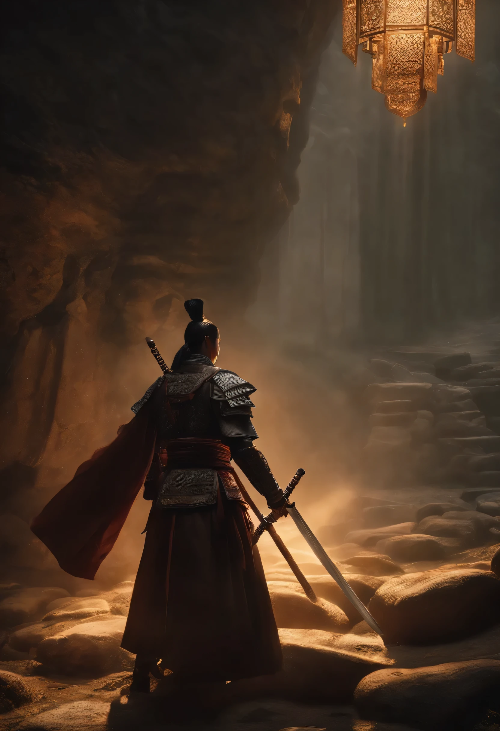 The case took place in one"China-style、swordsmen、Dark、suspenseful、curiosity"of the world： After a thousand days of rain，The sky is cloudy，For a long time, Chang'an Imperial City，emerges"Rain dissolves"of tragedies，A male warrior was ordered to track down，Recruit talent，Walk around，The layout is meticulouysteries await you to solve, at night time, Takeshi took up his sword and faced the enemies alone, Inside the cave reading a magical book