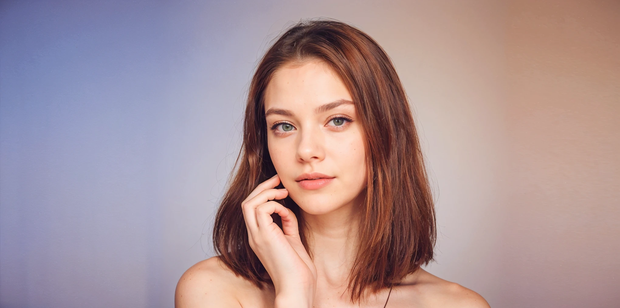 (((orange hair))),,Cute beautiful sexy light green eyes ，(((orange hair))), 22 years old, dark  lips.European and American women with thick lips
Girl in beautiful , 
thin waist, Very detailed, innocent face, Face length 1.3 times the face width, almond shaped eyes, Square face shape, High cheekbones, natural curly hair, light green eyes, high resolution, masterpiece, best quality, intricate details, Very detailed, sharp focus, Delicate skin, actual skin texture, texture, delicate eyes, professional, 4k, charming smile, Shooting with Canon, depth of field, Kodak Vision Color, Perfect body fit, Very detailed, photo_\( extremist\), photoactual, actual, post processing, Maximum details, Roughness, real life, extremistactual, photorealism, photography, 8K Ultra HD, photography