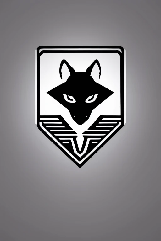 shadow flat vector art,logo, a logo for doge, LogoRedAF ,simple background