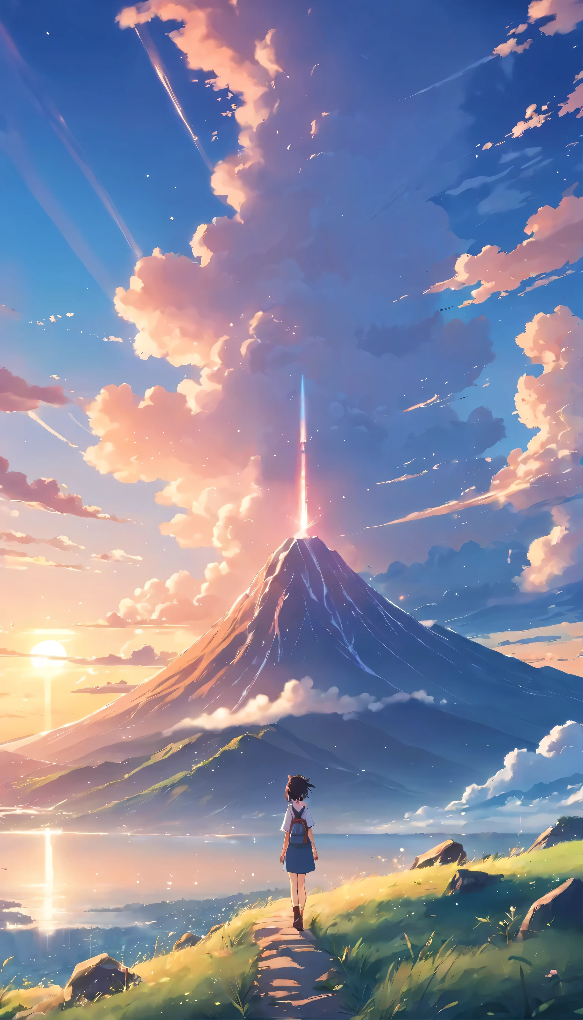 User
anime wallpaper app on an iphone with a picture of a mountain and, anime landscape wallpaper, anime background, anime atmospheric, anime nature wallpap, anime landscape, beautiful anime scenery, beautifull puffy clouds. anime, scenery wallpaper aesthetic, anime scenery, anime wallaper, anime movie background, anime clouds, anime nature, anime art wallpaper 8 k, anime wallpaper 4 k, anime wallpaper 4k, anime sky, beautiful anime scene, 4k anime wallpaper, anime background art