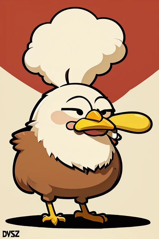 big chicken,hungry,dizzy,2d cartoon