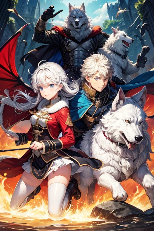 Drachenmann , Ritter, Wolf, wing, mann