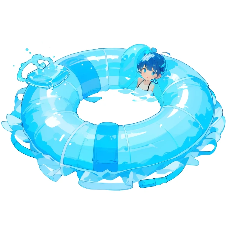 a blue Inflatable ring with a handle on a white background, Pool tube, Inflatable, tube, tube, Inflatable shape, neck rings, Light blue water, aquatic, swimmingPool, ring, belly button, Zerk, Family Friendly, sapphire, blue transparent jelly, blister, Pool, spirit, item, Rubbery, Light blue