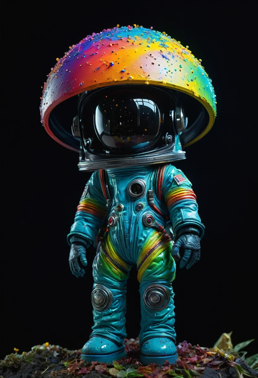 8K, ARTISTIC photogrAphy, best quAlity, mAsterpiece: 1.2), A (potrAit:1.2) Don Bluth Style ASTRONAUT Cthulhu black Toon Doll, full body RAW candid cinema, black dark hair, 16mm, color graded portra 400 film, remarkable color, ultra realistic, sad admosphere, dark lighting, oppressive atmosphere, depressive colors, kodak portra 400, photograph,r, Natural Light, Pinhead lighgts, blur reflection, Brush Strokes, Smooth, abstract, Splatter, Oil On Canvas, rainbow colors, fractal isometrics details bioluminescens : a stunning realistic photograph of wet bone structure, 3d render, octane render, intricately detailed, titanium decorative headdress, cinematic, trending on artstation | Isometric | Centered