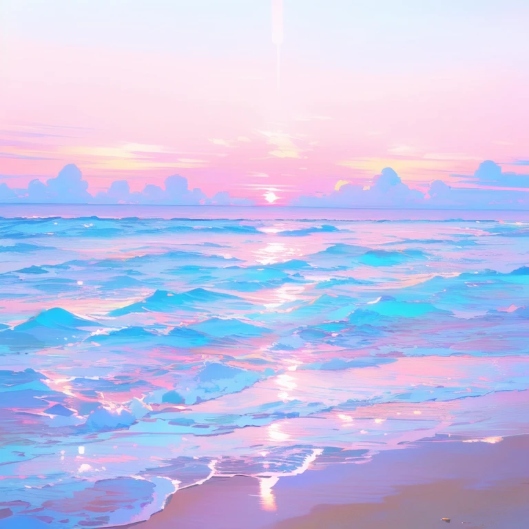  Pastel Sunset, Beautiful sea, pastel colored sunrise, The aesthetics of Dreamwave, Vaporwave Ocean, Calm colors, Gentle colors, photos of the ocean, 