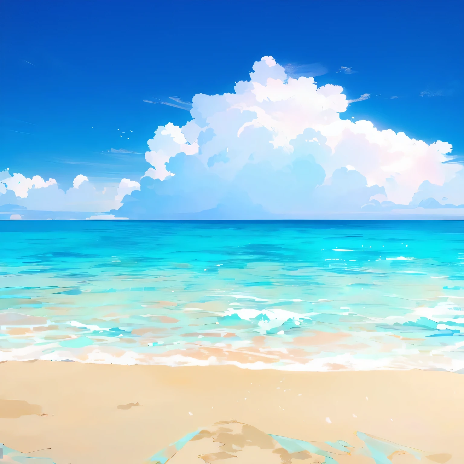There is a blue sea with floating clouds in the sky, carribean Turquoise Water, Turquoise Sea, Turquoise Water, Crystal clear sea, Blue Water, blue sea, Clear Blue Water, crystal Clear Blue Water, Blue Water, breath-taking Beautiful beaches, Tropical sea, Beautiful sea, Caribbean White Sand, Crystal clear water, Beautiful beaches, puddles of Turquoise Water