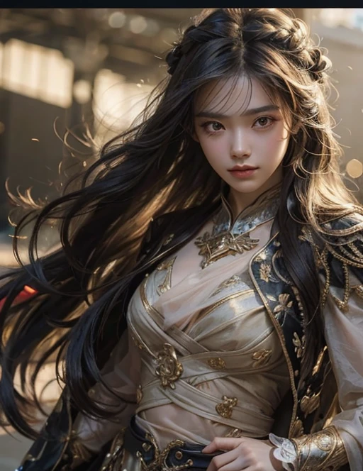 1 Girl, Black long hair, (masterpiece, best quality), Soft Light, true portrayal, Realistic, Highly detailed skin and facial texture:1.5