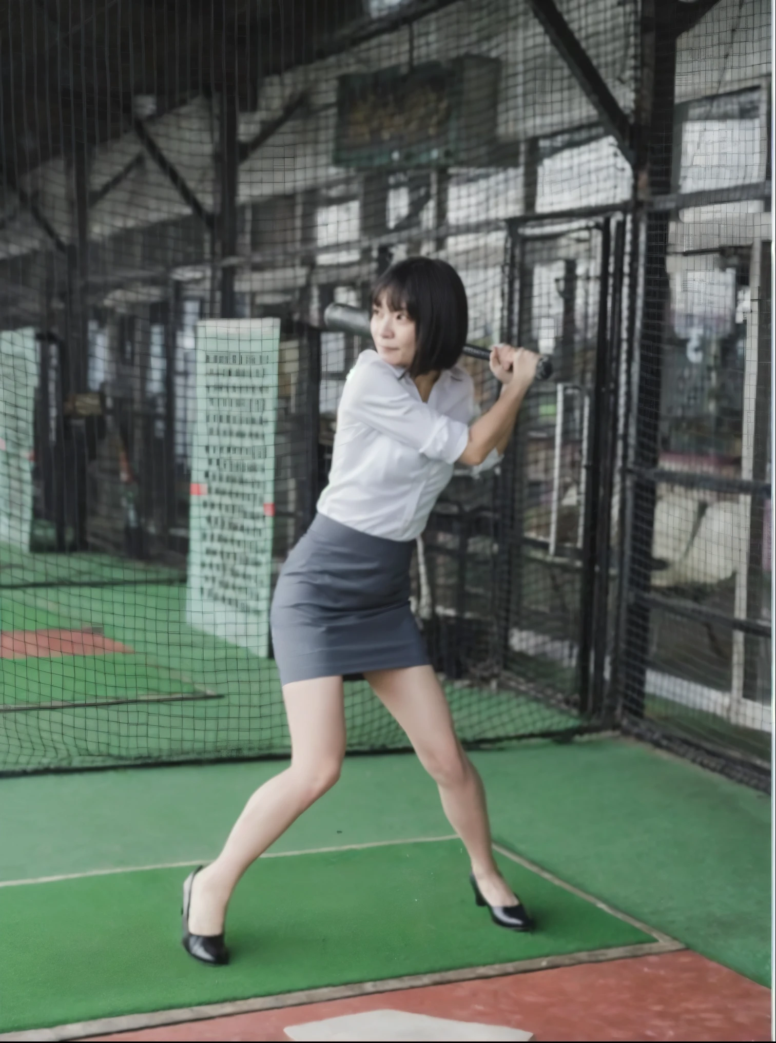 A woman in her fifties swinging a bat in a swimsuit, Shot with Sigma F / 4. 2, Shot with Sigma F/ 4.2, Mr.々A poses shooting photos, Shot with Canon EOA 6D Mark II, Shot on a Canon 80d, Shot with Canon EOS 5D, Shot with Canon EOS 5D, Mr.々A pose