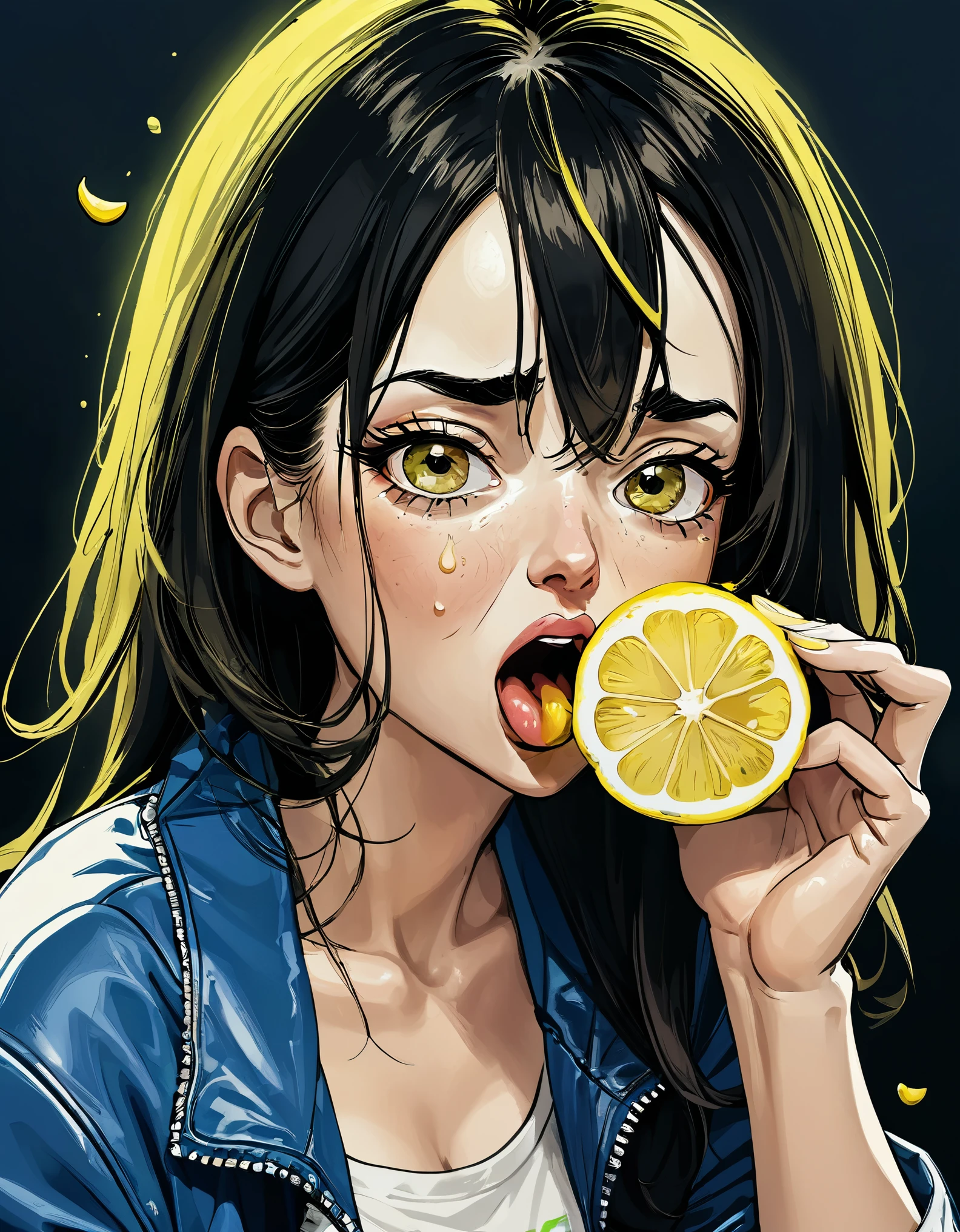 1girl,solo,cute,cleavage,under wear,hold a banana,around banana,in bedroom