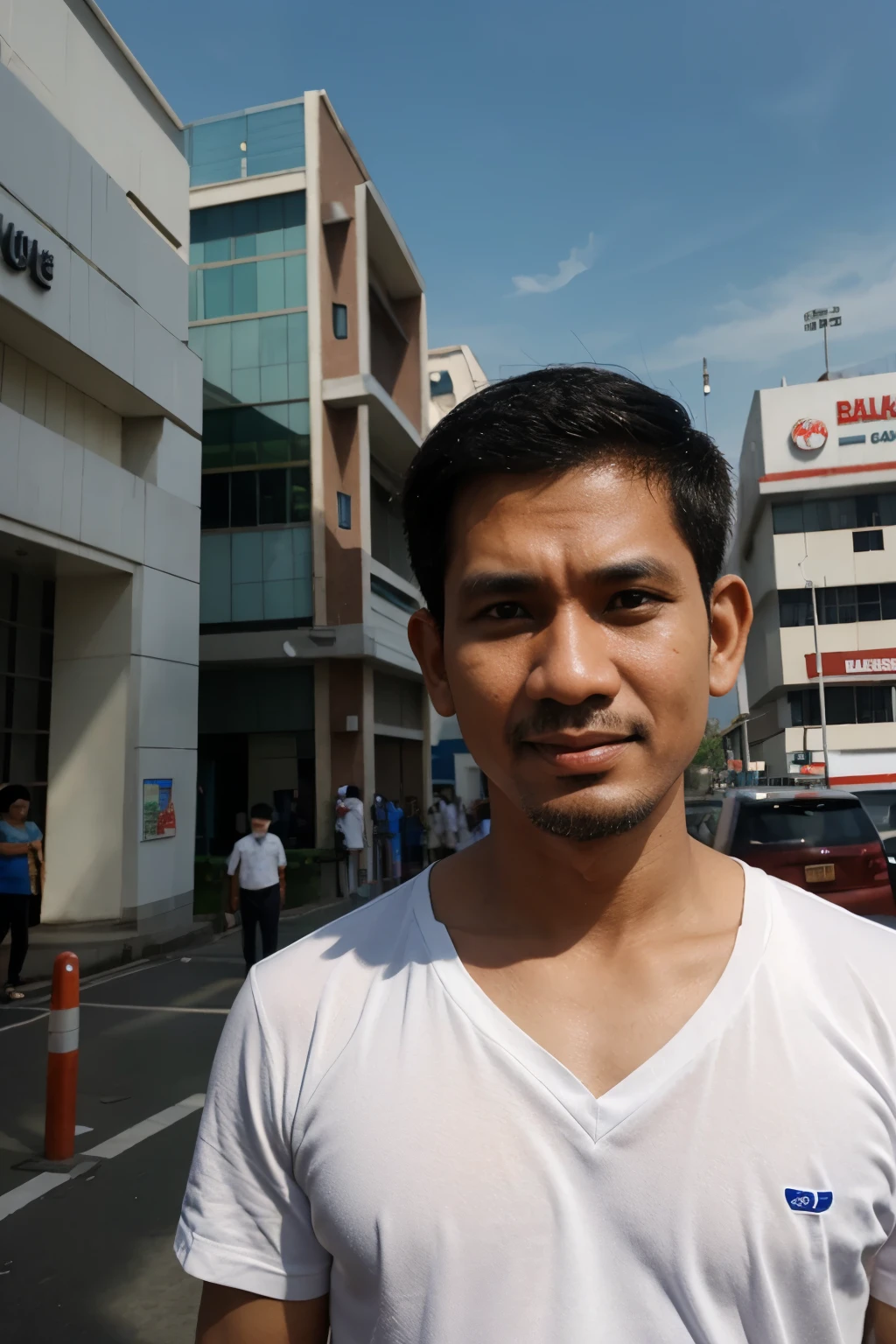 4d caricatures, Indonesian men, will be treated with bpjs and long queues, hospital background