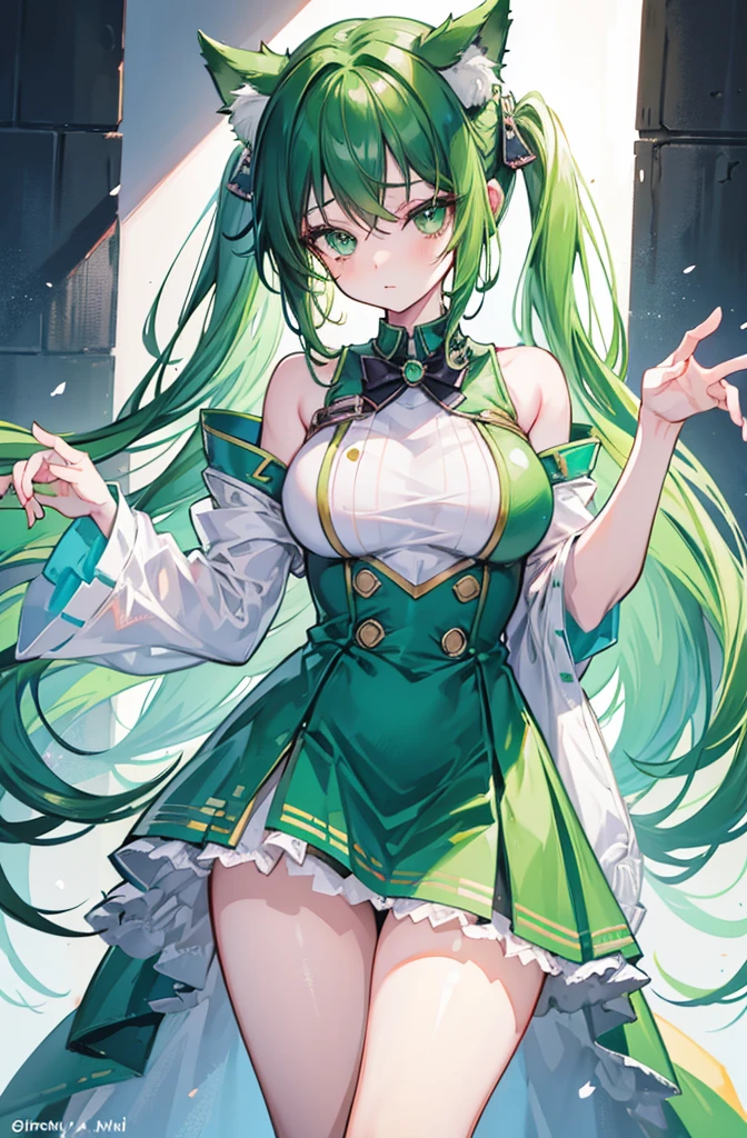 1girl, izuku midoriya as a girl, genderswap izuku midoriya, girl/female/woman, beautiful girl, green hair, detailed green hair, detailed hair, green eyes, detailed eyes, perfect eyes, beautiful green eyes, captivating detailed green eyes, female figure, wearing modern clothes, feminine clothes, normal fashionable clothes, cat ears, she has cat ears, perfect image, 4k image, high resolution, best image, high quality, best image ever, masterpiece [perfect hands, perfect body]
