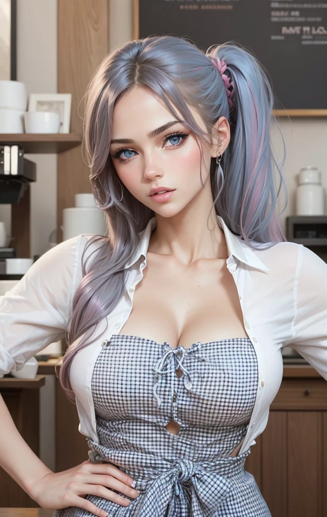Mature woman,Raised sexy,huge tit,The kinky is exposed,blonde with blue eyes,flowers hair ornaments