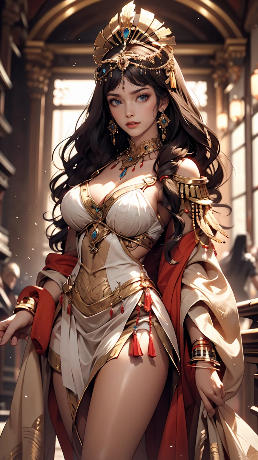 Cleopatra, one of the three most beautiful women in the world、A beautiful woman、Sexy proportions、Bewitching Smile、Beautiful legs、Wearing Ptolemaic costume