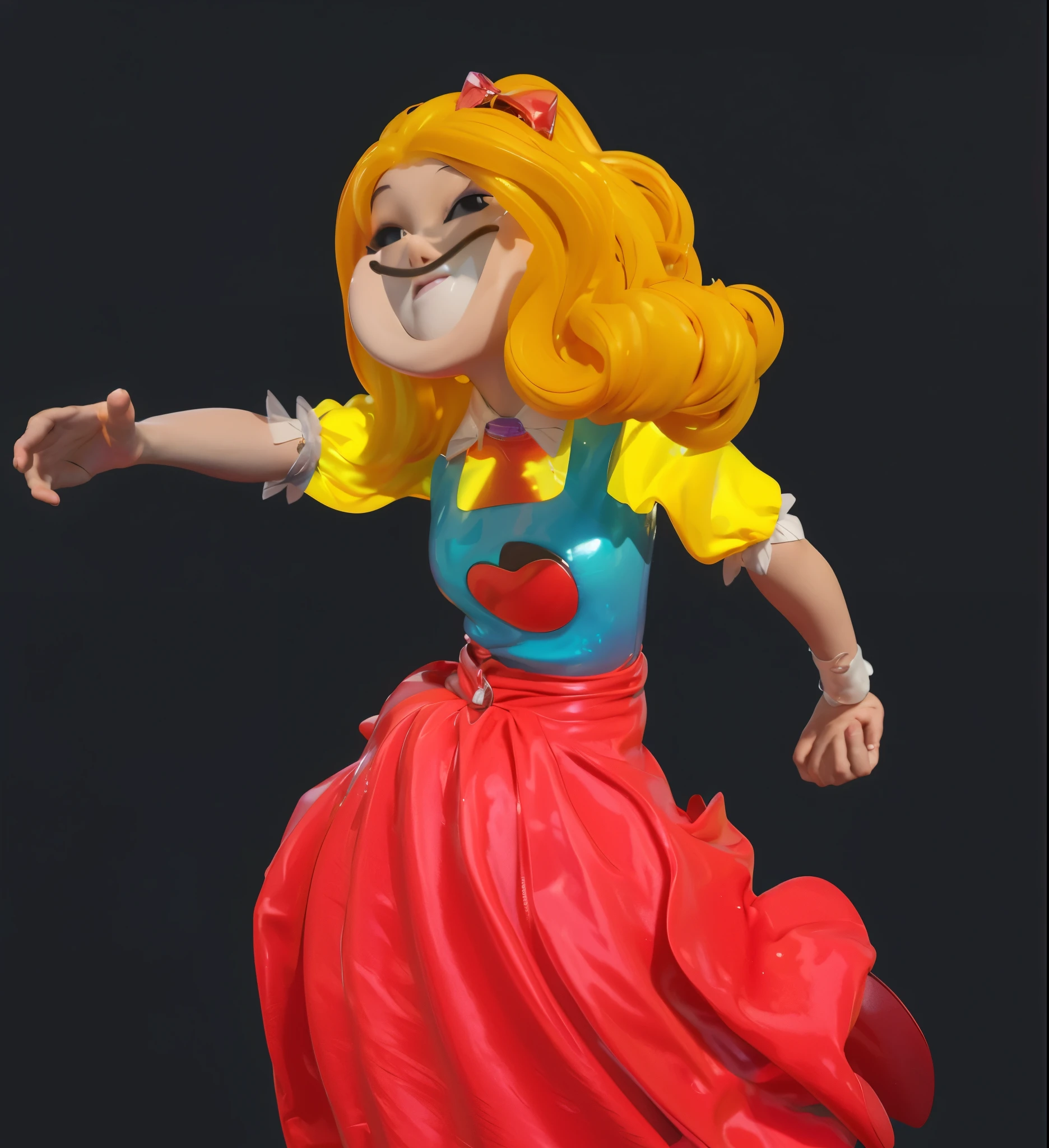 3d style, simplified design, 3d render, glossy texture, smooth 3d model, multiple light sources, rim light, sharp post effects render, (glossy plastic texture with multiple big light probe refractions), perfect cgi, smooth silhouette, high intensity refraction, (super glossy material), most beautiful vfx , blue background, plastic refractions, realistic, 4k, high resolution, rim light, photo shoot, commercial photo, profile shot, 4k, rim light, high resolution, 4k, glossy texture, smooth 3d model, multiple light sources, rim light, sharp post effects render, (glossy metallic texture with multiple big light probe refractions), perfect cgi, cgi art created only with gradients, smooth silhouette, high intensity refraction, (super glossy chrome material), most beautiful vfx, blue background, chrome metal refractions, multiple light sources, rim light, sharp post effects render, perfect cgi, digital art, detailed digital art, reflective, best quality, 4k, masterpiece:1.2, ultra-detailed, realistic, vivid colors, dark and moody lighting, The image of the highest quality, ensuring every detail is showcased perfectly. It in 4k resolution, allowing viewers to immerse themselves in the richness of the colors and intricate details. The realistic rendering. under the spotlight, reflecting, high-resolution image, realistic rendering, dark background, and rim light photorealistic The image features three characters standing in front of three houses. The characters are a red-haired mermaid, a purple cat, and an orange dog. They are each holding a yellow maraca
