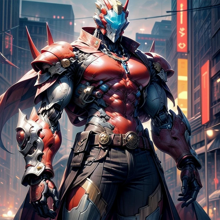 (((An epic and visually stunning digital anime masterpiece featuring a sylphlike masculine ((male:1.5)) decorated military soldier angel clad in a sleek yet tactical armored yet decorated leather military trench coat:1.2))), (((flat masculine male chest:1.5, mechanical mecha knight head with a narrow visor:1.5))), (((the character is adorned in a (scifi tactical armored open front trench coat with a built in exoskeleton, hood pulled up) (over a form fitted armor plated yet super sleek and revealing under suit with waist cut outs), the armor plating on the upper arms and shoulders beautifully engraved))):1.4. The image showcases the intricacies of the character’s armor and clothing:1.5, ((capturing their flamboyant essence and heavy mecha aesthetic:1.2)). The character also possesses an androgynous charm, (((with slim yet heavily muscled physique:1.2, sylphlike with a sleek waist, toned yet beautifully sleek cybernetic arms:1.3, mechanical arms and legs:1.3, mecha muscles:1.3))), looking at viewer, (((brass metal armor and brown leather, dieselpunk:1.3)))