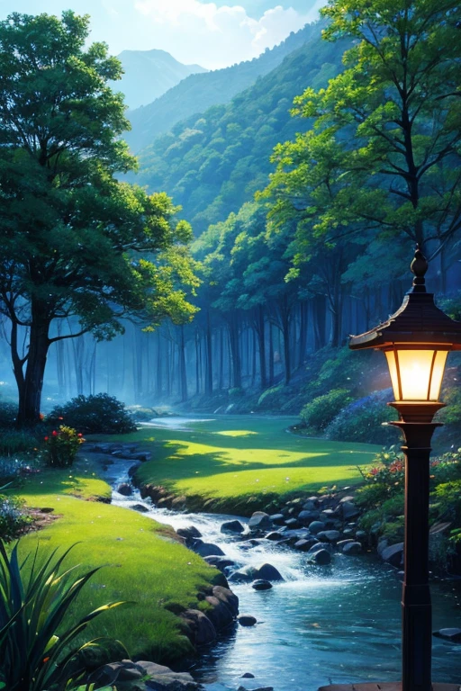 highest quality、landscape、night、Lush forest、Beautiful views