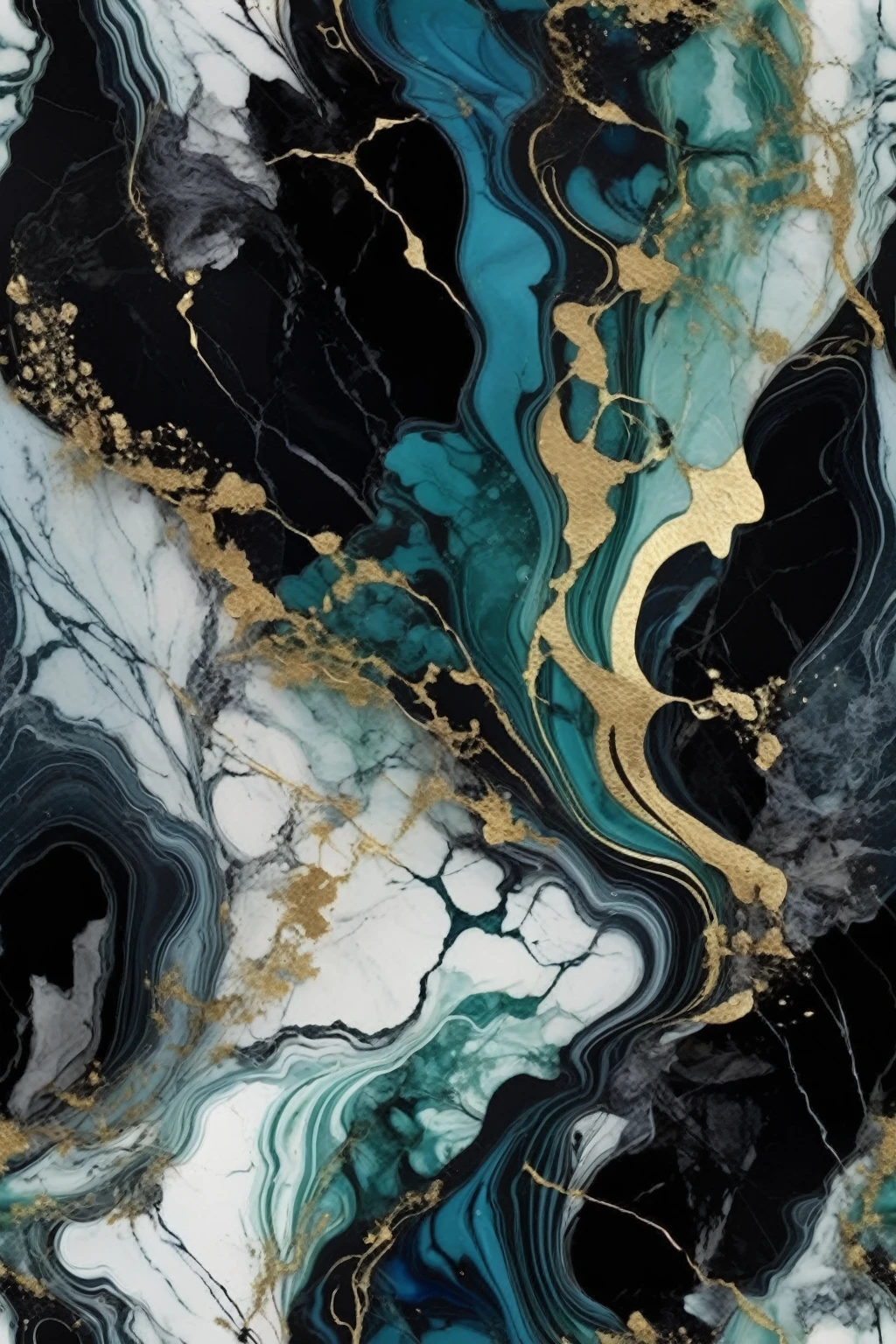 a beautiful abstract marble texture, with colors of black, blue and green, highly detailed, intricate design, marble material, BY Anne Bachelier,