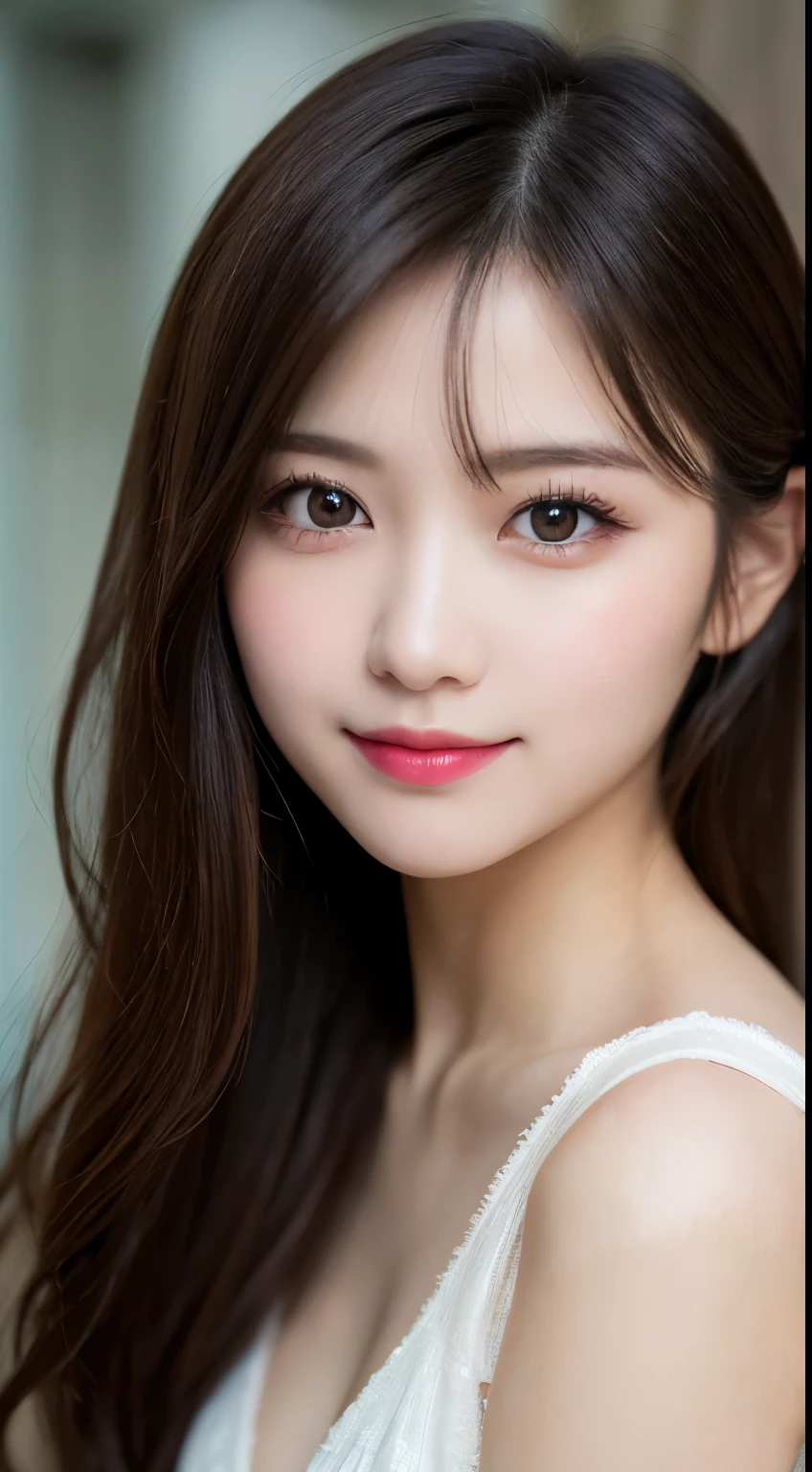 Tabletop, highest quality, shape, Very detailed, finely, High resolution, 8k wallpaper, 完璧なダイナミックな構shape, Beautiful and exquisite,ランダムなcute髪,,Natural color lip, Bold sexy pose,smile、20-year-old girl、cute、Looking into the camera,Always blur the background,Perfect and beautiful face,Slim face and figure,Big eyes、Putting on gal makeup,Small face,Shooting from below、Blurred Background,Elegant feminine face、smile、Actual Photos、Change pose randomly、Randomly change the shooting angle and position、kiss