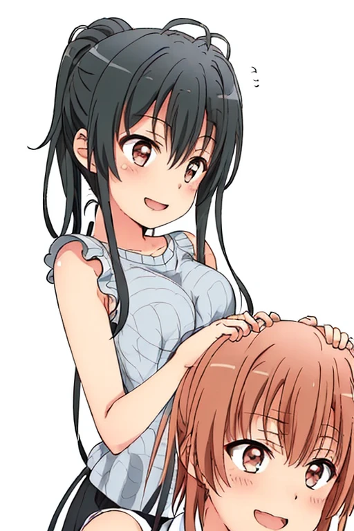 ((highest quality)), ((masterpiece)), (be familiar with), Perfect Face, indoor, Bedroom, Watching the audience,
One woman, Yuigahama Yui,
Open Mouth, Ecstatic expression, blush, smile,
Small breasts, Flat Chest, Young Girl, , , Girl,
Short Hair, Salmon-colored hair, Salmon-colored eyes, Side Pony,
Leg spread,