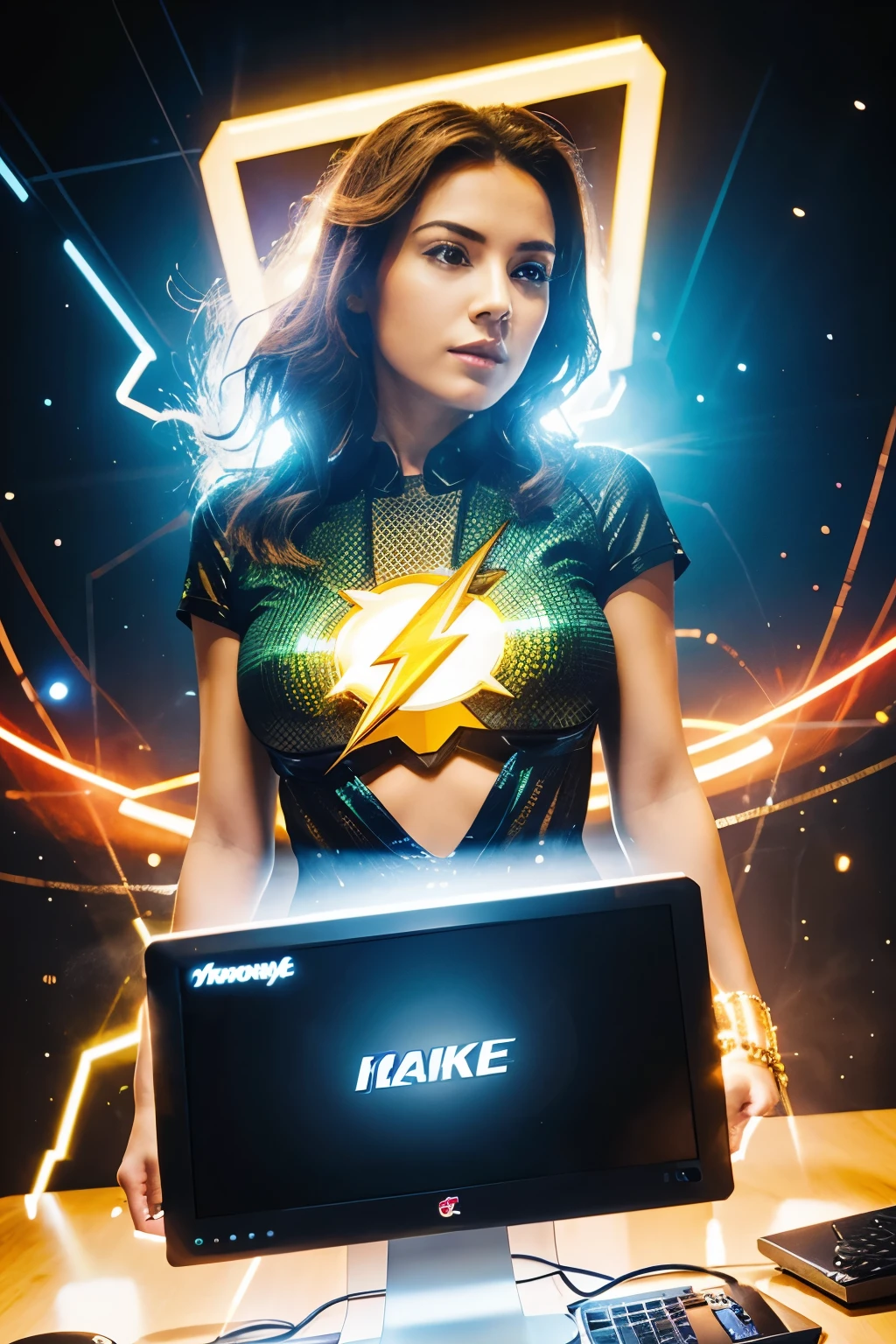 make me a flashy computer logo