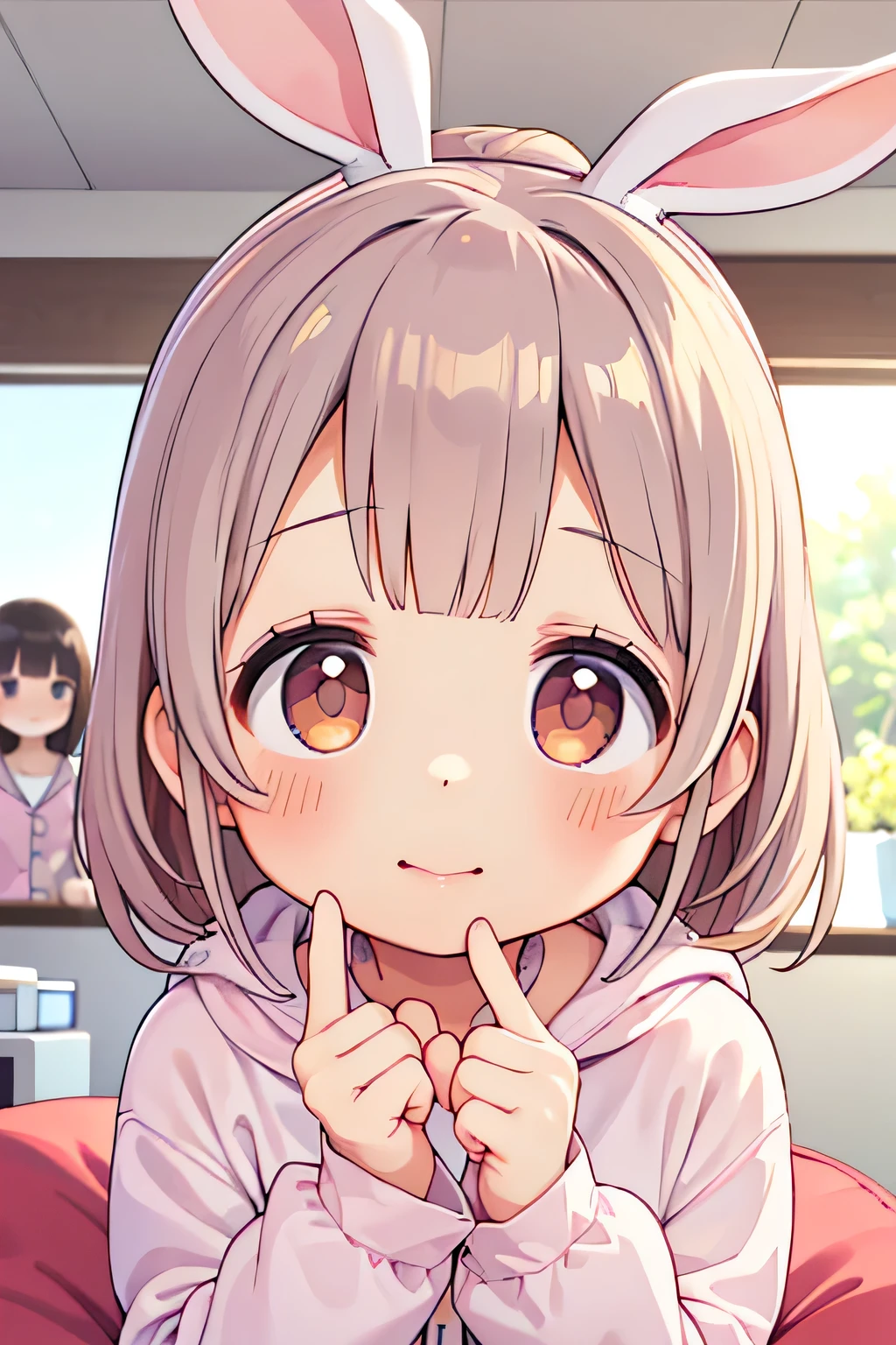 highest quality、High resolution、Detailed Background、(Beautiful face in every detail:1.4)、Anatomically correct、(Hide your fingers:1.3)、(Detailed facial expressions)、(Detailed eyes:1.2)、Teenage beauty、(Three Women)、(Highly detailed face:1.4)、cute hair color、Bobcut、Twin tails、well-groomed eyebrows、Soft atmosphere、Very excited、Cute gestures、Laugh playfully、A big smile、cute kigurumi pajamas、

(Three beautiful girls are having a pajama party in a friend&#39;s room:1.5)、

We enjoy chatting, eating sweets, and having girly fun.、
Everyone is relaxing in their soft pajamas.、Girls wearing pink or lovely pajamas holding stuffed toys、Sitting close to the cushion、 
The room is filled with a soft pink and pastel color atmosphere.、
Kittens and rabbits、Dinosaur and other animal-themed kigurumi pajamas、cute
