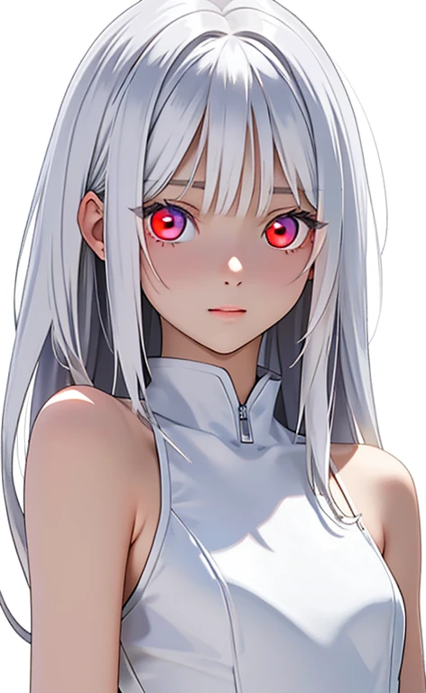 (Photorealistic:1.4)、asuna,(masterpiece、lens flare:1.5、spot light:1.2、Exquisite beautiful eyeonochrome:1.5,portlate、)、Cute Face、 3D Face、(White platinum hair:1.5、Straight Hair)、(1 Girl)、(Red eyes:1.2)、(upper body)、(Sundress)、 (Cute face:1.2),(forced smile),(half closed eyes),kind face,(Small breasts),(black background:1.5)、(glowing eyes:1.3)、()、 Neat and clean、Adorable、Slim Body(Tareme:1.5),Shiny Hair、(Glowing pink Skin)、Nijisketch,Manga,zydG