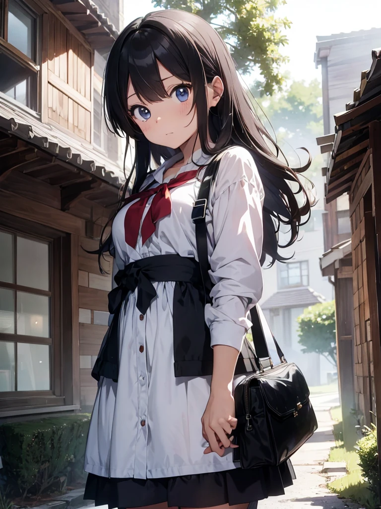 Anime image quality, Draw a girl wearing clothes in a mysterious horror mansion