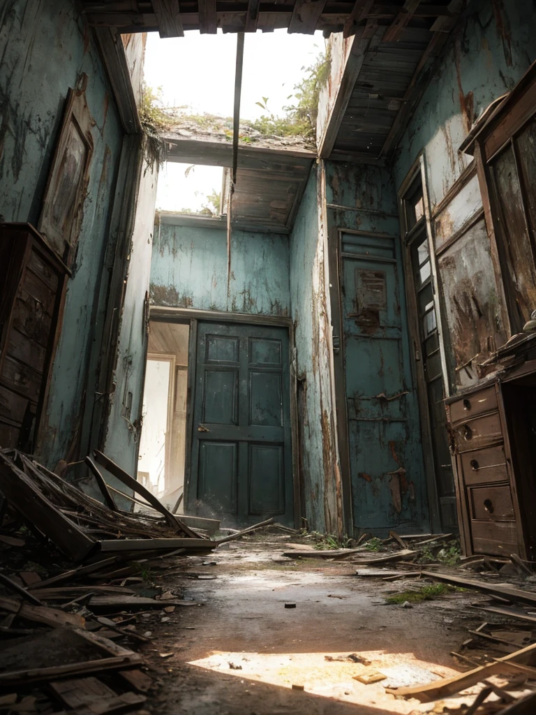 Abandoned and mysterious horror house
