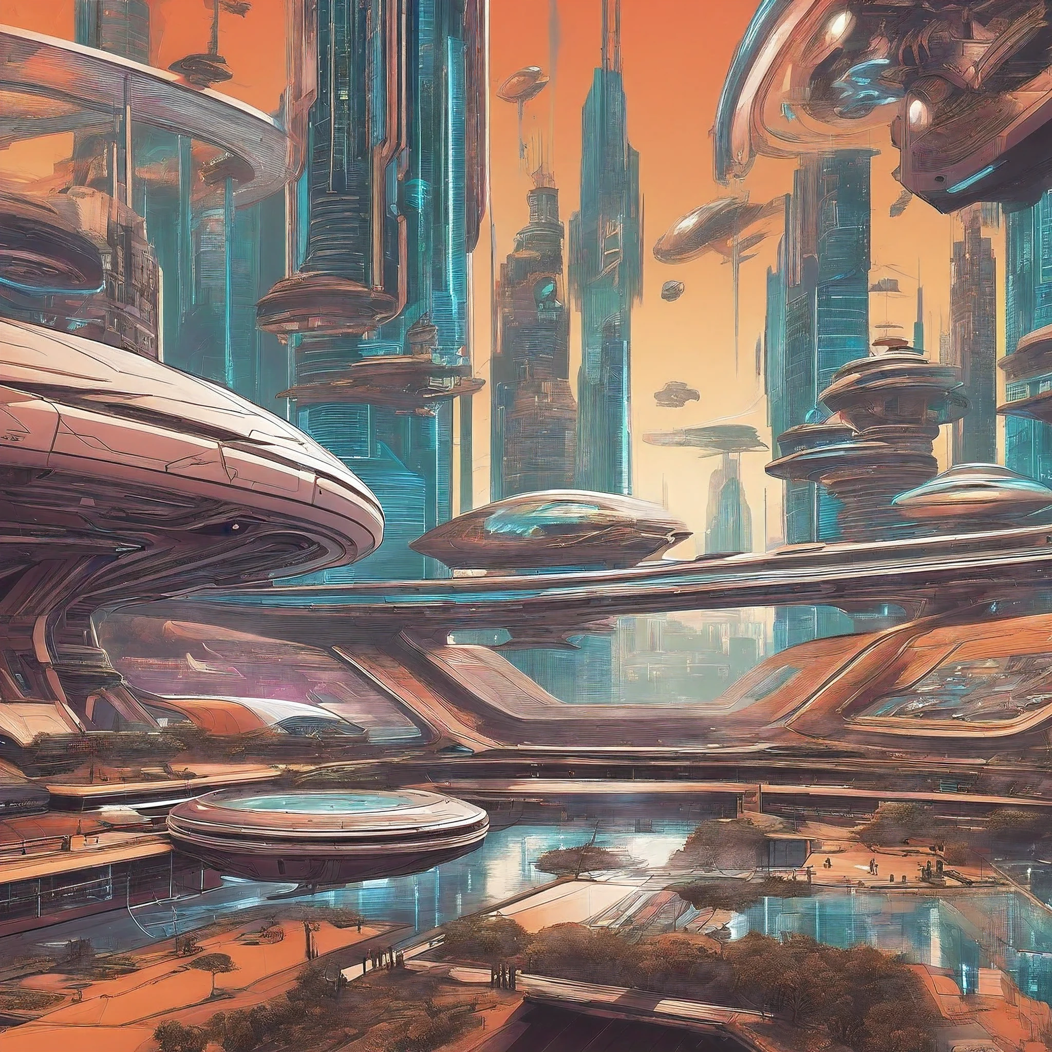Tattistic City is known for its atmosphere as it has a bustling atmosphere with futuristic high-rise buildings and futuristic electric cars. 