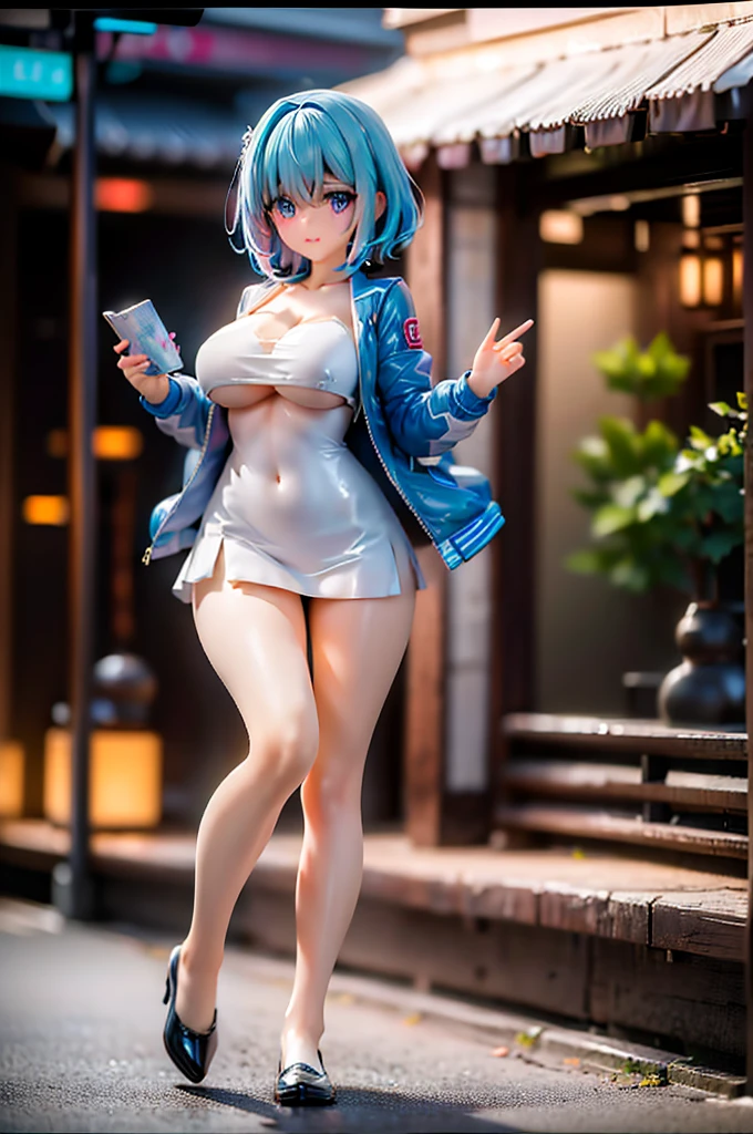 In the bustling streets of Akihabara on a sunny day, a high-definition scene unfolds: a premium-grade image of a Japanese girl strolling with a smile. She sports a blue jacket over a pink shirt adorned with a car stamp, her short hair framing her face elegantly. Behind her glasses, her eyes radiate warmth and curiosity. The ambient occlusion and global illumination techniques capture the atmospheric effects of the vibrant cityscape, with reflections shimmering on storefront windows and shadows dancing playfully along the pavement.
The composition is carefully crafted, with symmetry enhancing the overall aesthetic. Subtle gradients in the sky and surroundings add depth and dimension to the scene, while color harmony infuses the image with a sense of cohesion. Rendered in full HD, every detail, from the folds of her jacket to the texture of the pavement, is crisp and clear.
The depth of field draws focus to the character design, reminiscent of anime 90s style, while manga influences are evident in the expressive lines and emotive features. As she walks, she embodies the essence of Akihabara - a melting pot of culture, technology, and creativity. This AI-generated image captures the spirit of the moment, inviting viewers to immerse themselves in the charm and energy of one of Tokyo's most iconic districts.