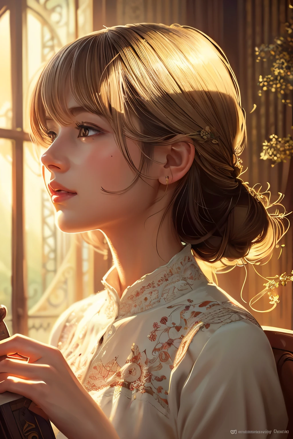 highest quality, Realistic, photoRealistic, Award-winning illustrations, (Intricate details: 1.2), (Subtle details), (Intricate details), (Cinematic Light, Super sexy short hair super girl